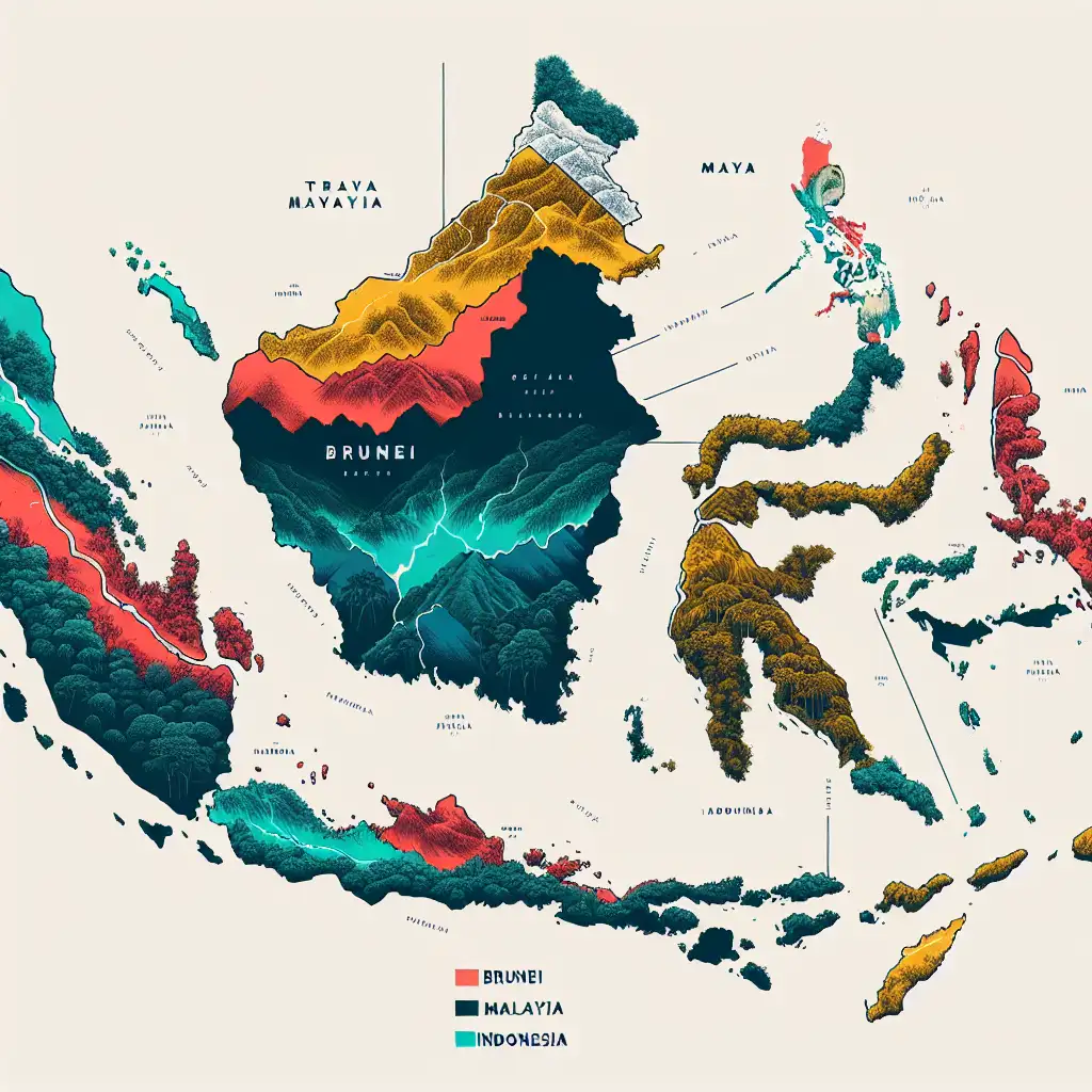 Waarom bestaat het eiland Borneo uit meerdere landen?