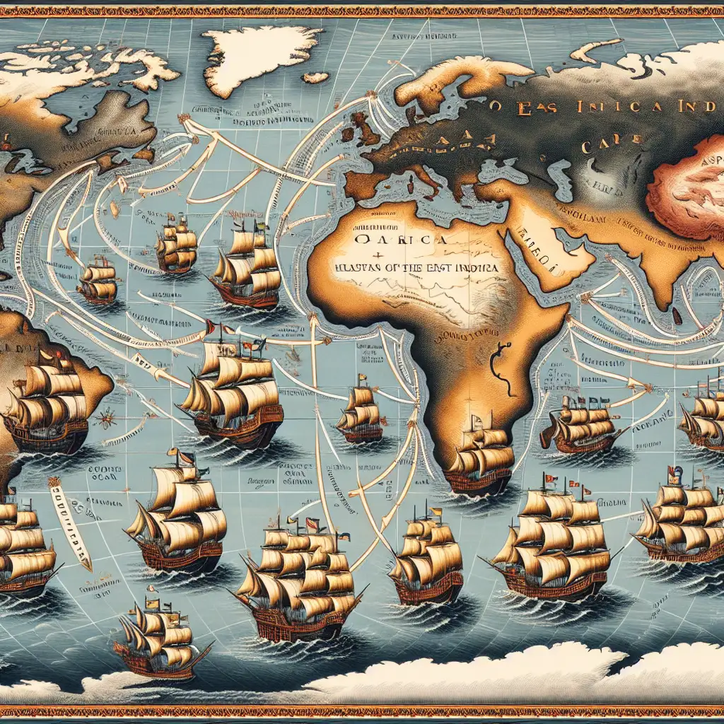 Wat was de Portugese route naar Oost-Indië?