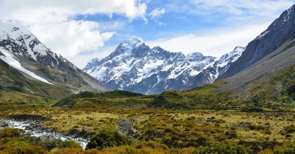 In welk gebergte ligt Aoraki / Mount Cook in NZ?