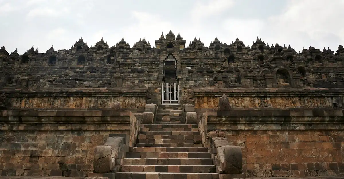 Waar vind je de indrukwekkende Borobudur-tempel in Indonesië?