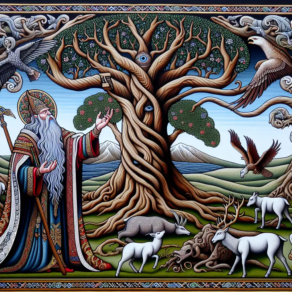 Wat is de betekenis van Odin's offer aan Yggdrasil?