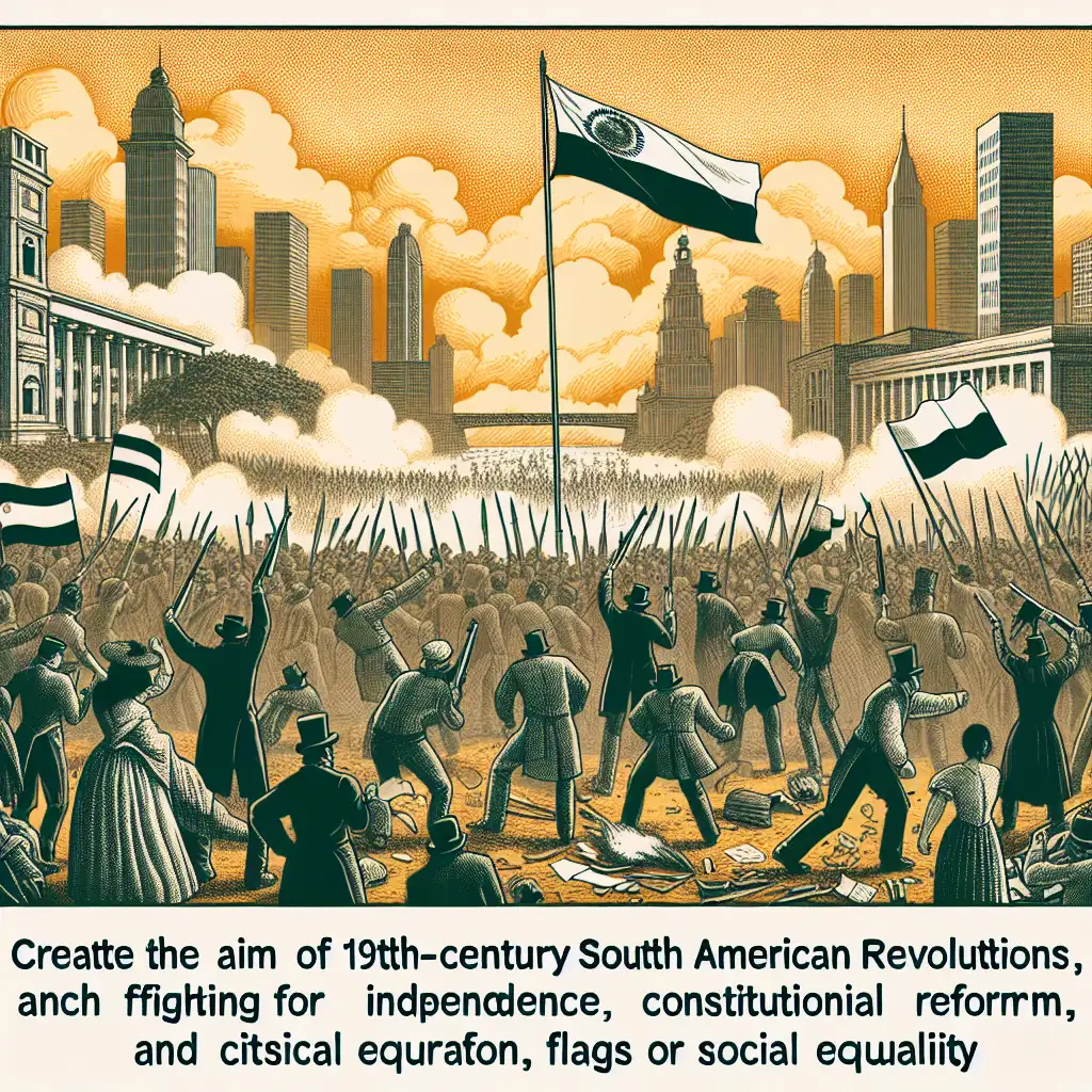 Wat was het doel van 19e-eeuwse Zuid-Amerikaanse revoluties?