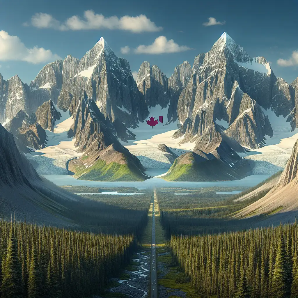 Welke bergketen scheidt Canada en Alaska?