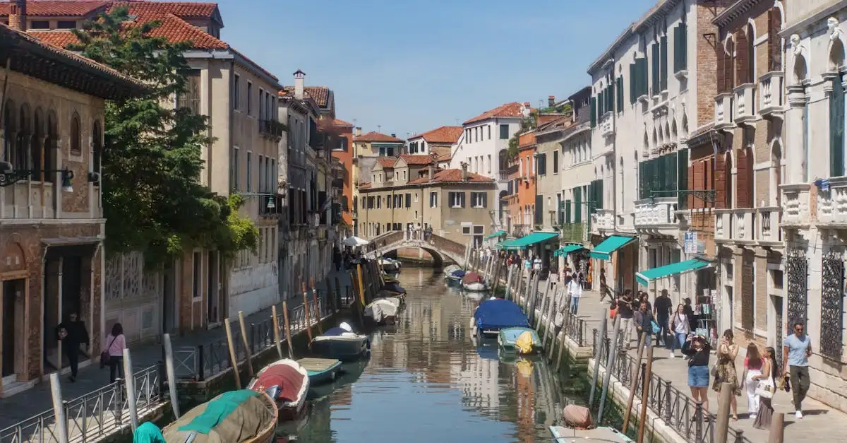 Welke Italiaanse stad heeft kanalen in plaats van straten?