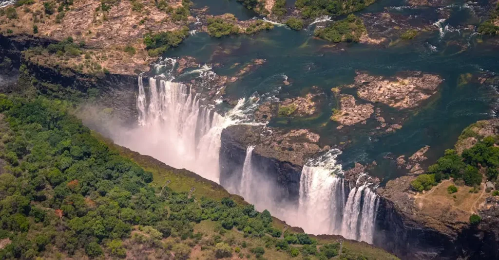 Welke rivier scheidt Zambia en Zimbabwe in Afrika?