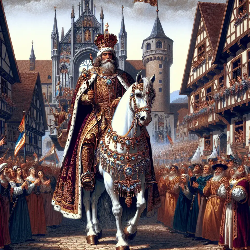 Wie is de schilder van De Zegevierende Mars van Keizer Maximiliaan?