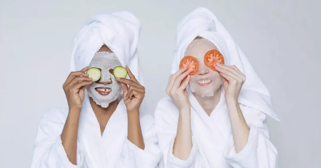 Hoe vermindert een tomaatmasker grove poriën?