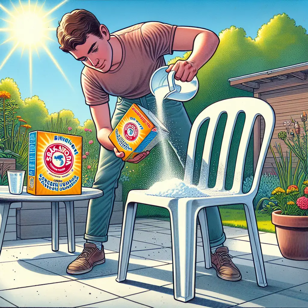 Hoe verwijder je aanslag van plastic tuinmeubelen met soda?