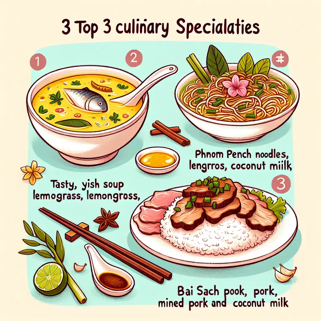 Wat zijn de top 3 culinaire specialiteiten in Cambodja?