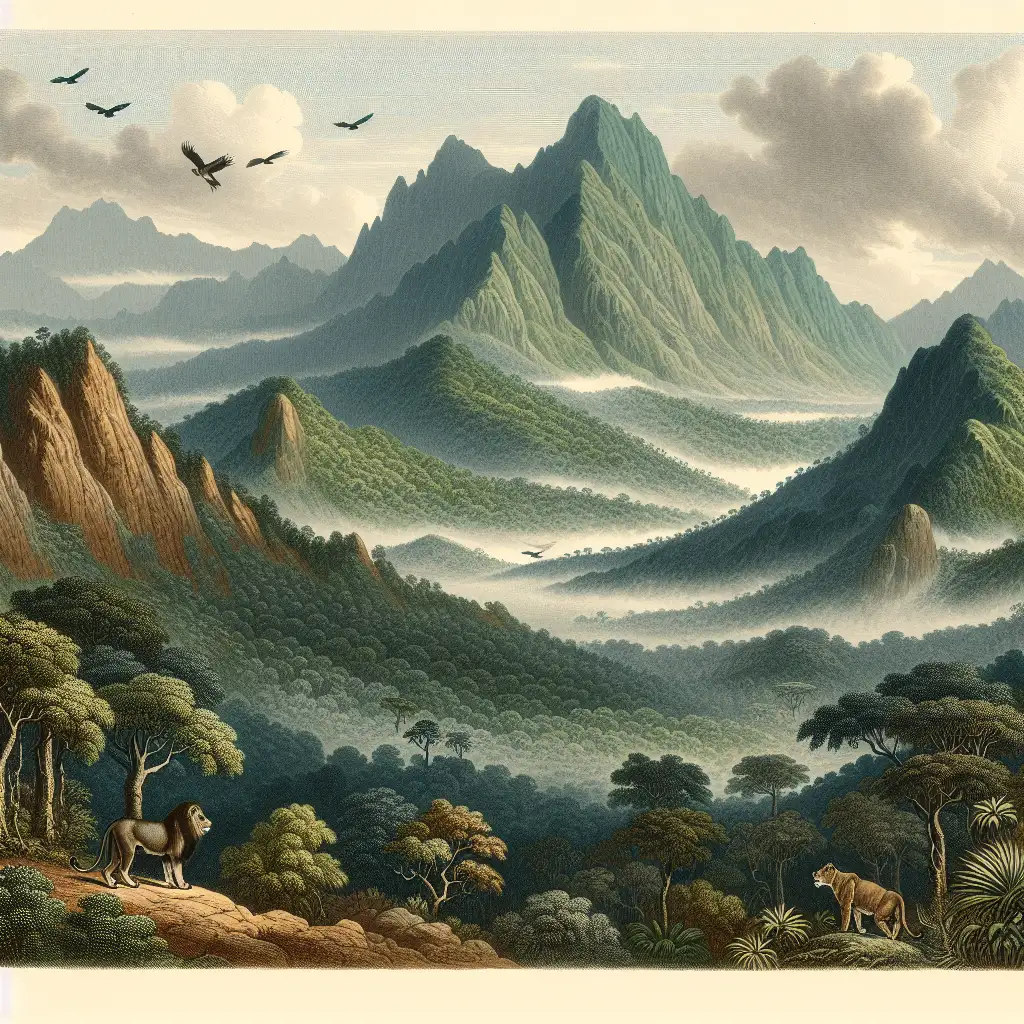 Welke bergen in West-India herbergen het Gir-bos?