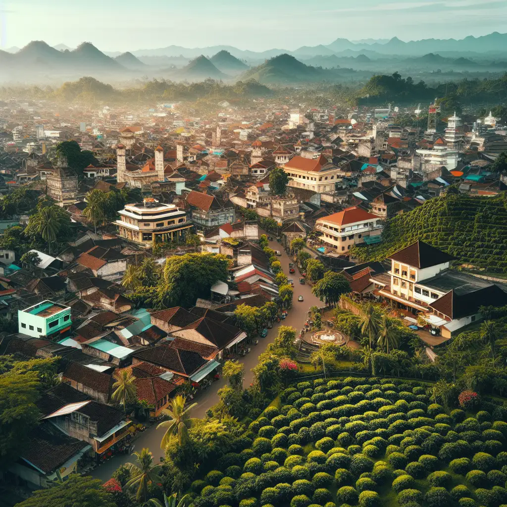 Welke Indonesische stad staat bekend om zijn koffieplantages?