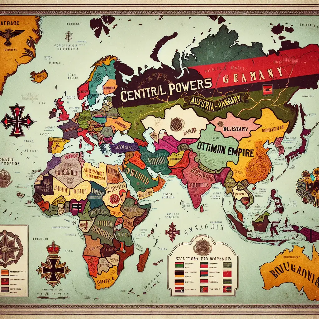 Welke landen behoorden tot de Centrale Mogendheden?