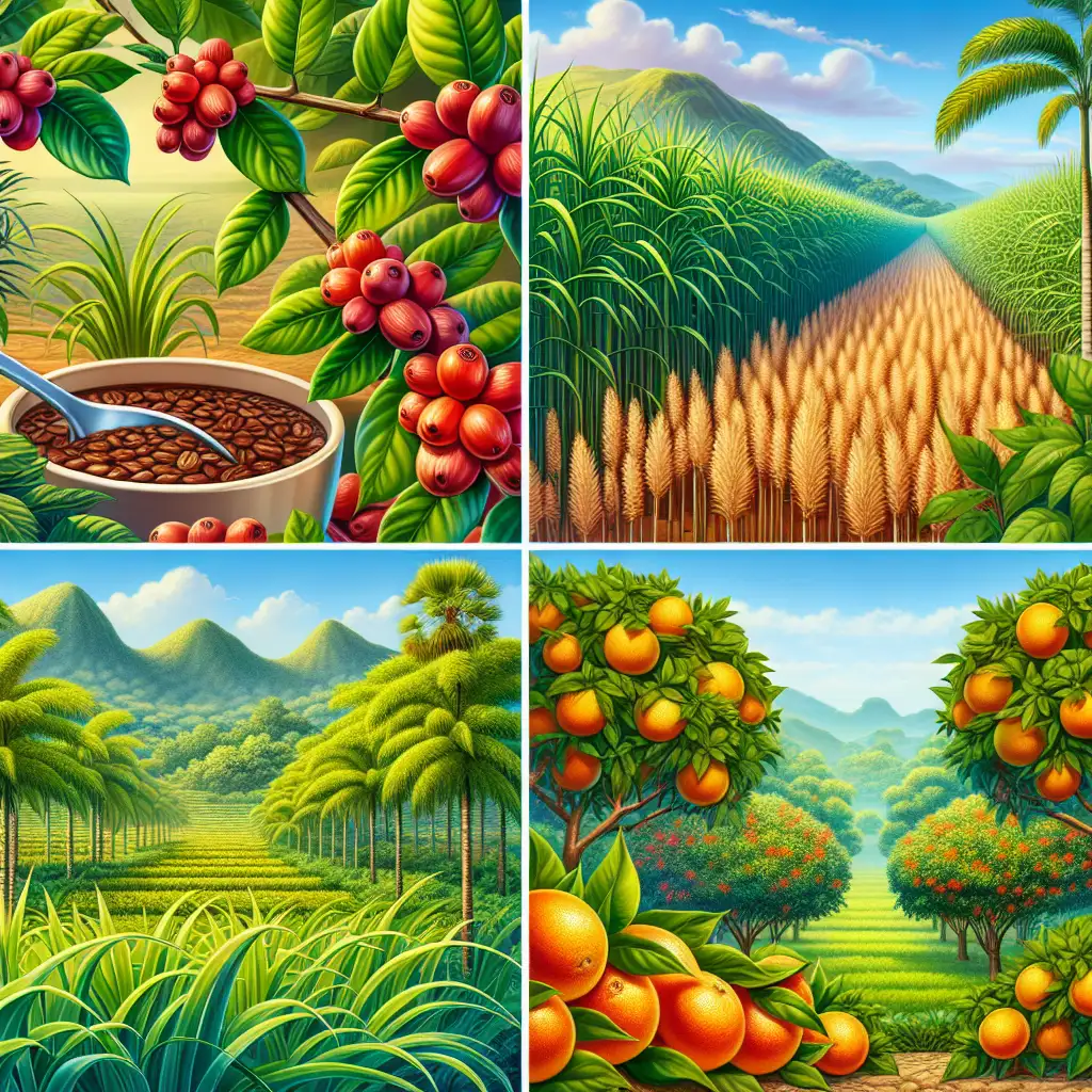 Welke plantages waren essentieel voor de Braziliaanse economie?