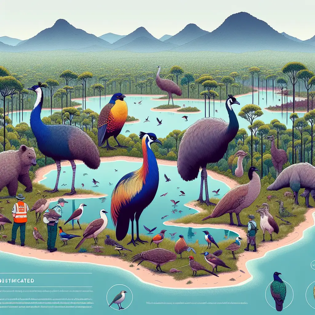 Welke regio in Australië beschermt unieke vogelsoorten?