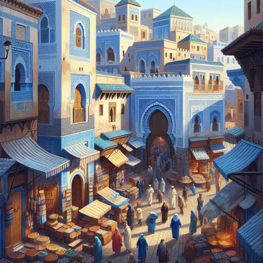 Welke stad in Marokko heeft de beroemde blauwe medina?