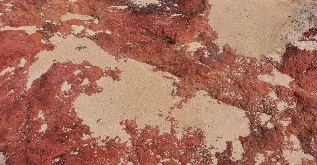 Welke woestijn in Australië heeft het beroemde rode zand?