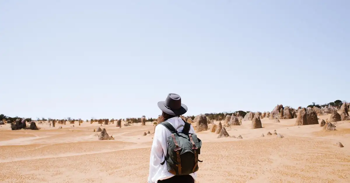 Welke woestijn in Australië heeft het beroemde rode zand?