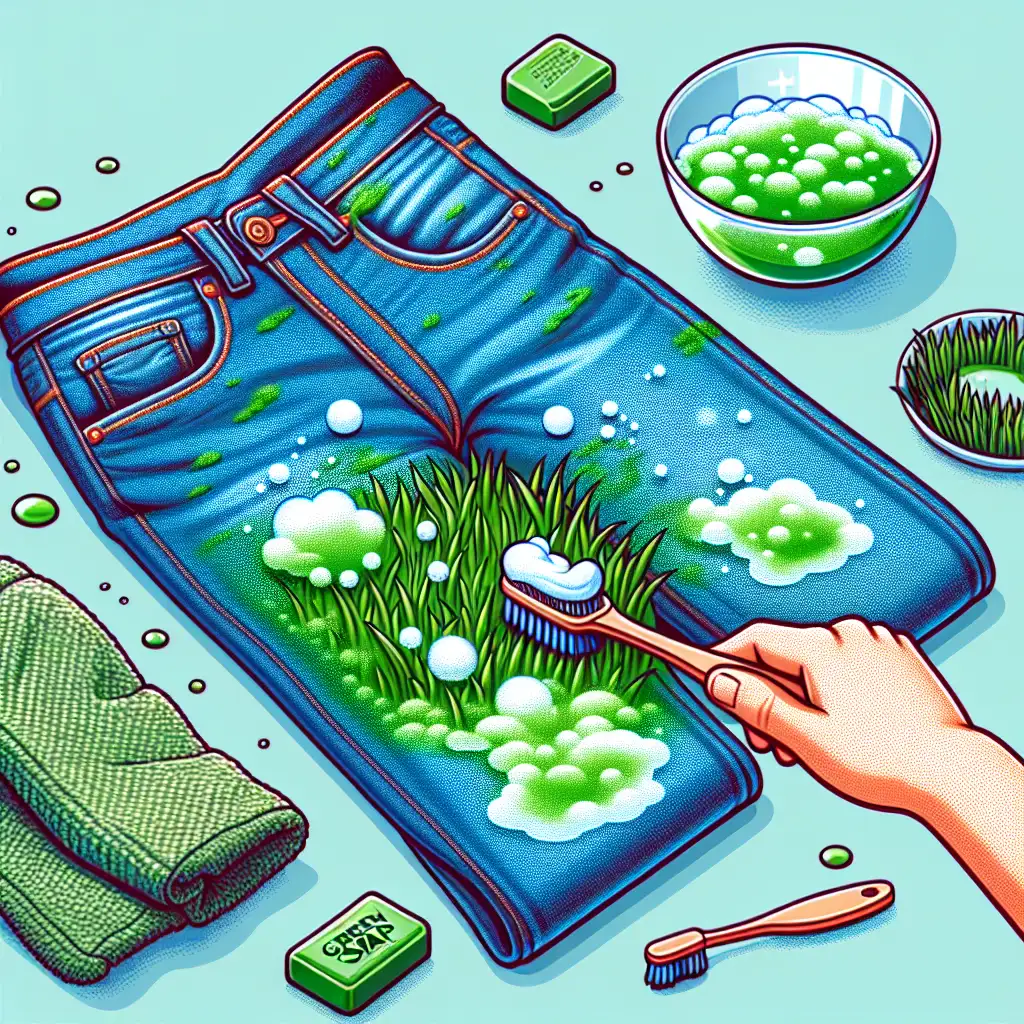 Hoe verwijder je grasvlekken met groene zeep?