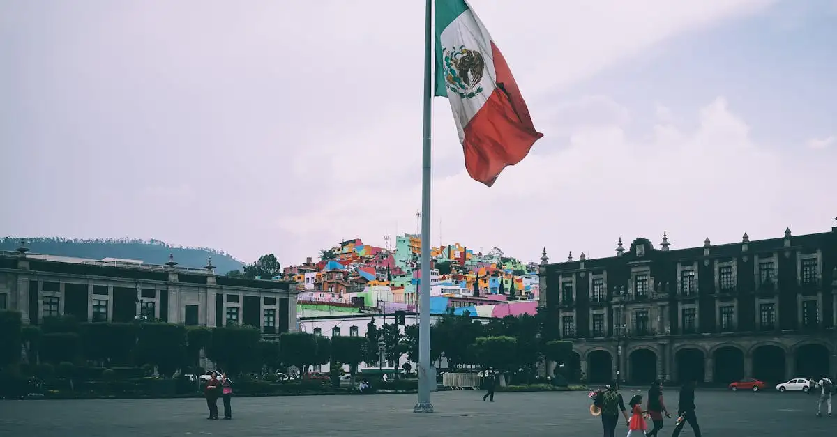 Wat symboliseert Tenochtitlán op de Mexicaanse vlag?