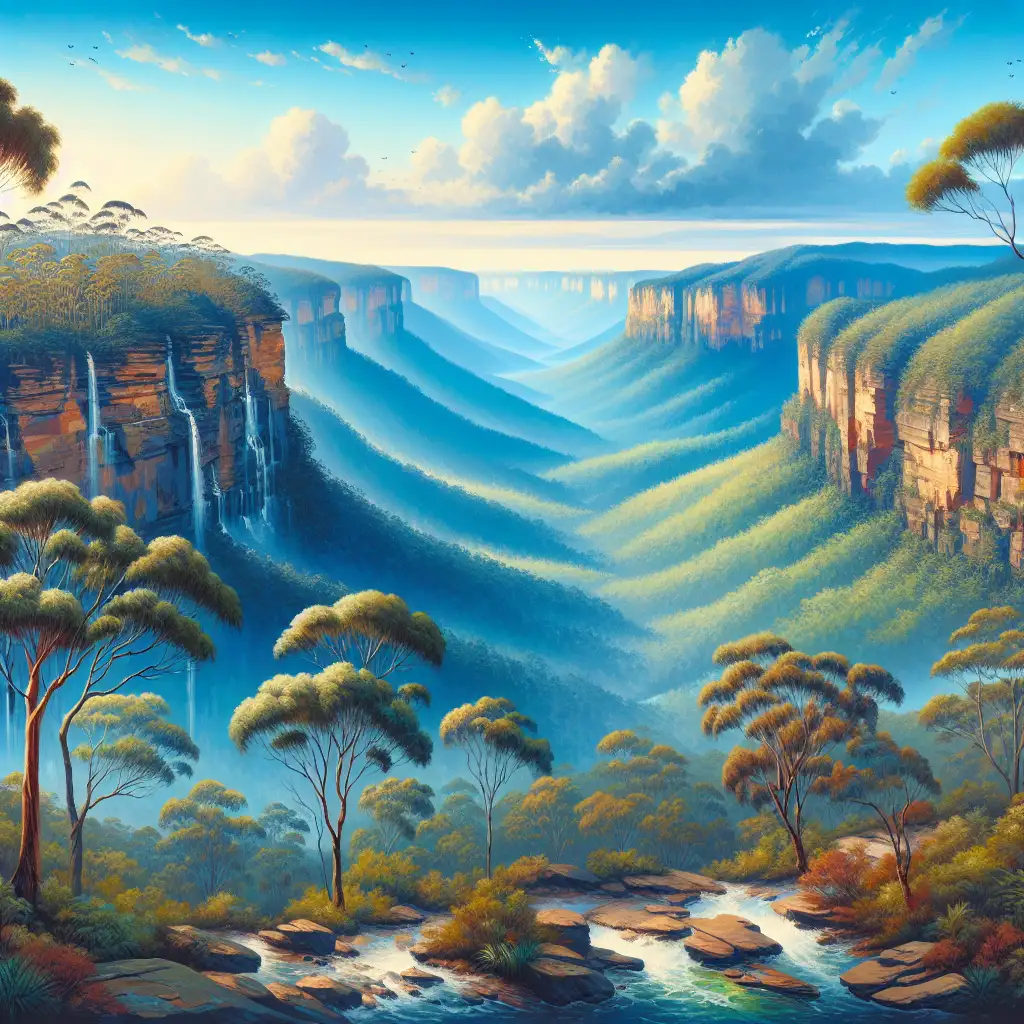 Welke regio in Australië heeft de Blue Mountains?