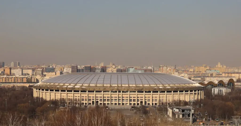 Waar ligt het beroemde Luzhniki Stadion in Moskou?