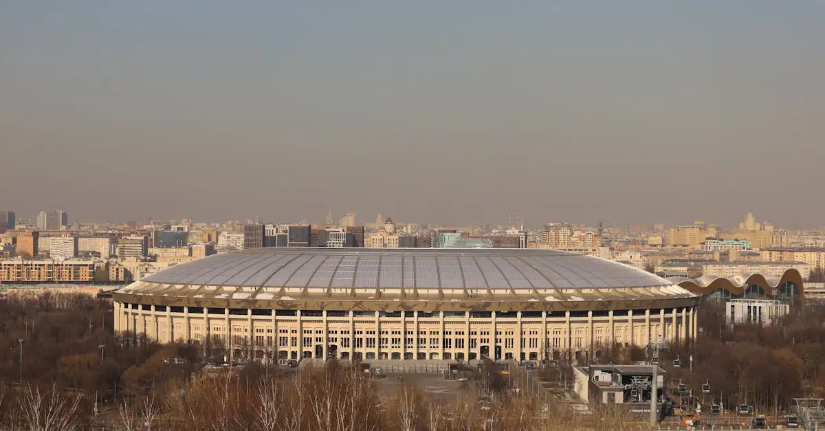 Waar ligt het beroemde Luzhniki Stadion in Moskou?