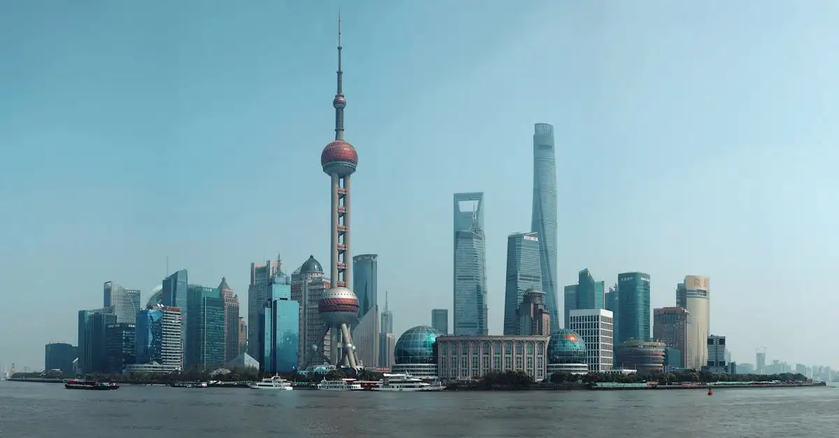 Waar vind je de Jin Mao Tower in Shanghai, China?
