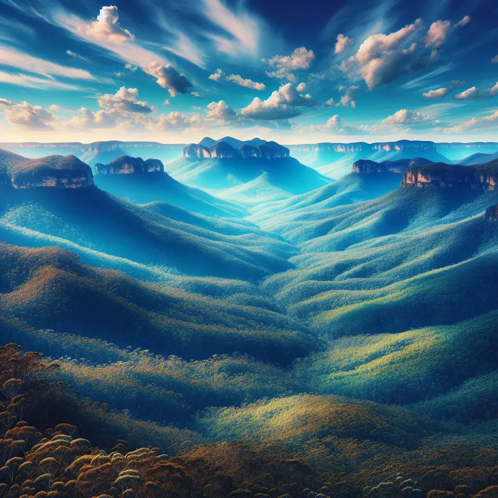 Wat is de naam van het nationale park met de Blue Mountains?