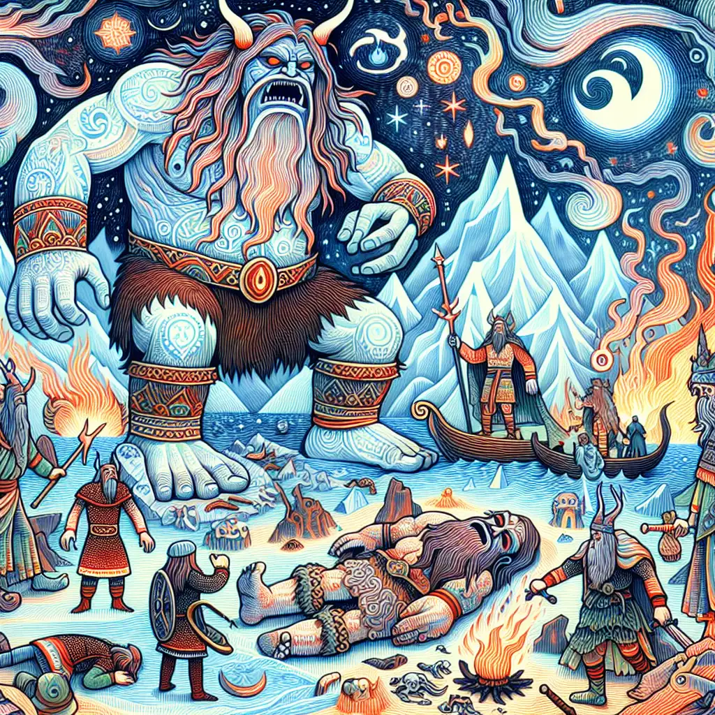 Wat is het verhaal van de reus Ymir in de mythologie?