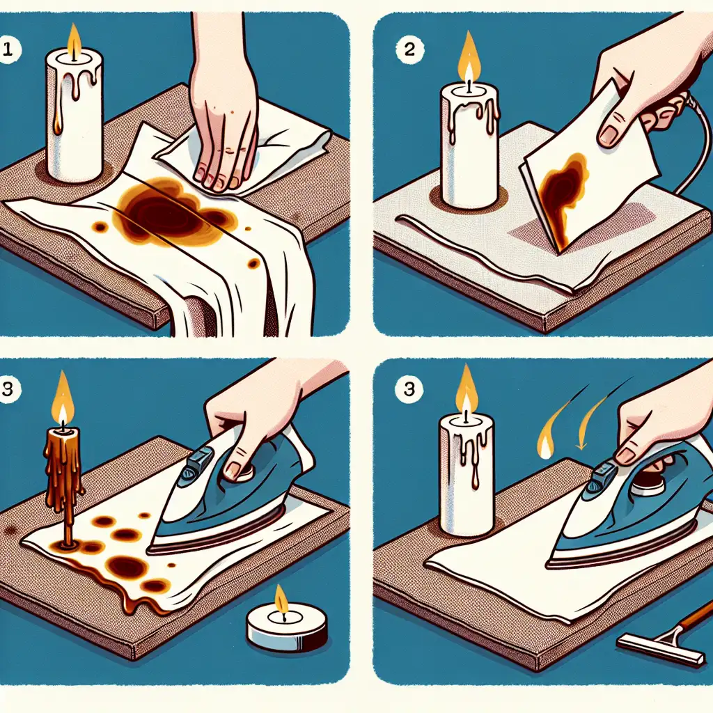 Hoe haal je kaarsvet uit textiel met keukenpapier?