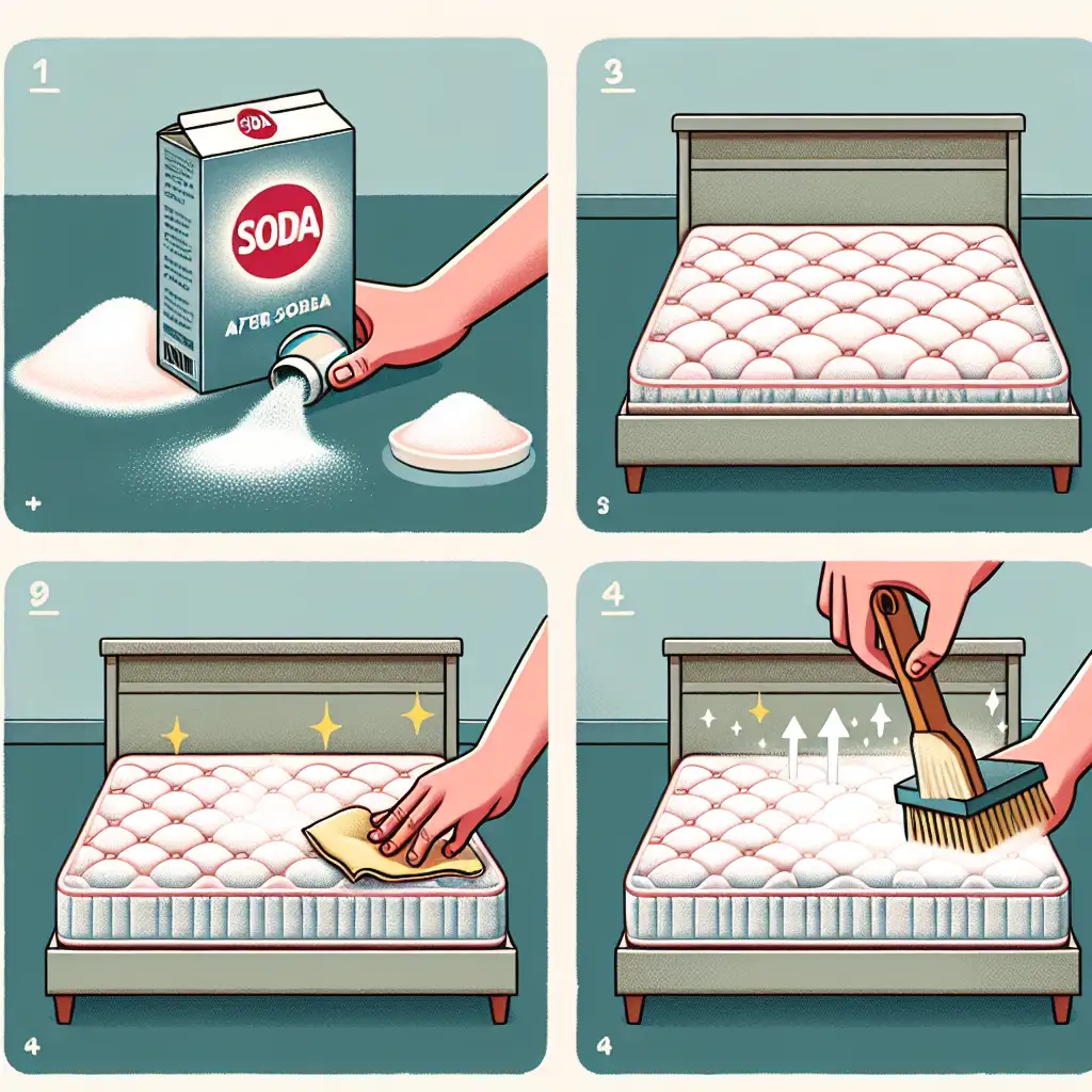 Hoe verwijder je vlekken uit een matras met soda?