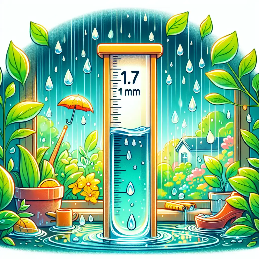 Wat is de betekenis van 1,7 mm regenval?
