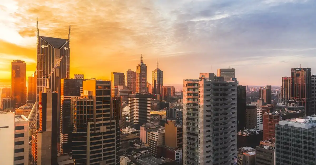 Welke stad in Australië heeft de meeste wolkenkrabbers?