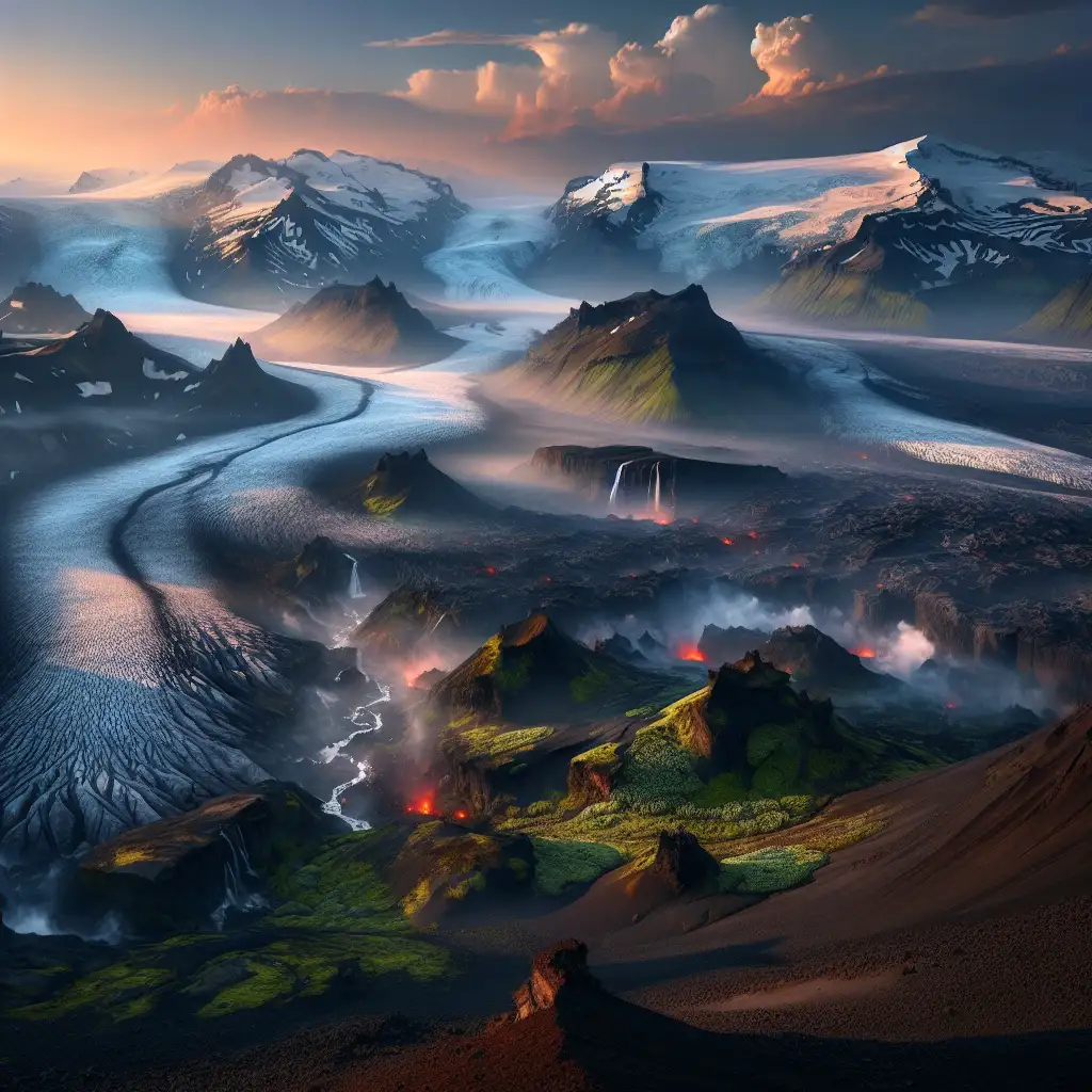 Welke vulkanische regio in IJsland is het Vatnajökull park?