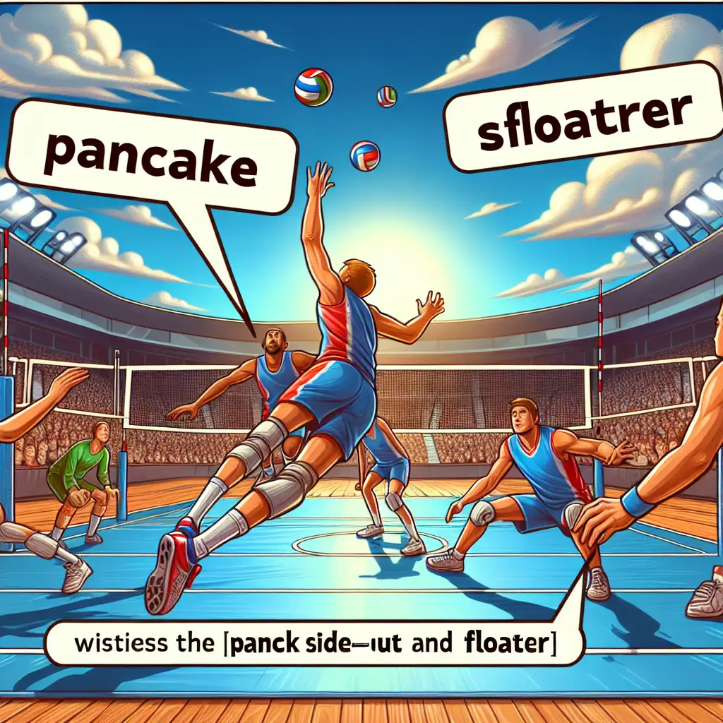 Bij welke sport horen de termen pancake side-out en floater? Ontdek het hier!