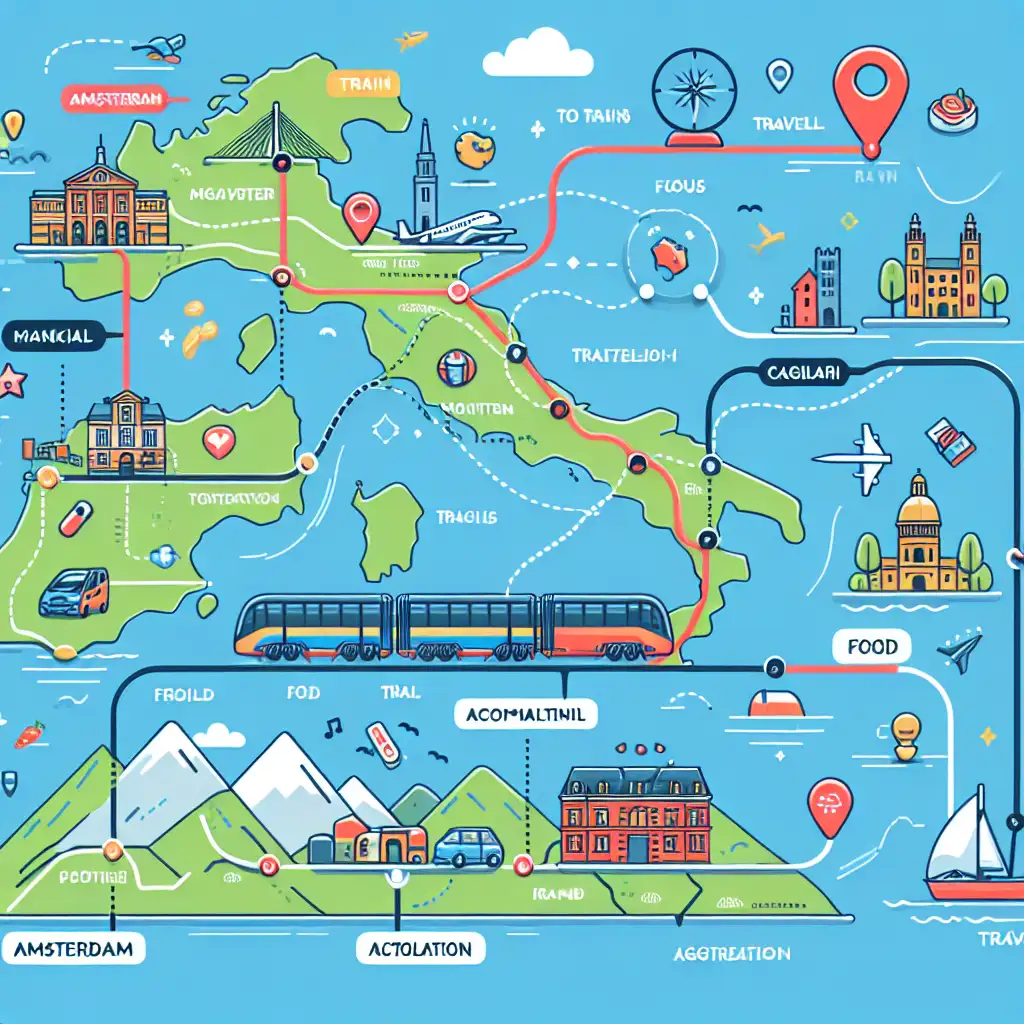 Hoe lang is het vanaf Amsterdam met de bus of trein naar Cagliari? Ontdek reistips!