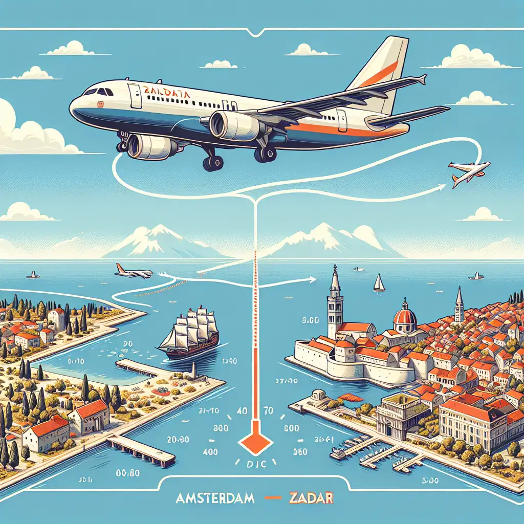 Hoe lang vlieg je van Amsterdam naar Zadar (Dalmatië, Kroatië)? Ontdek het hier!