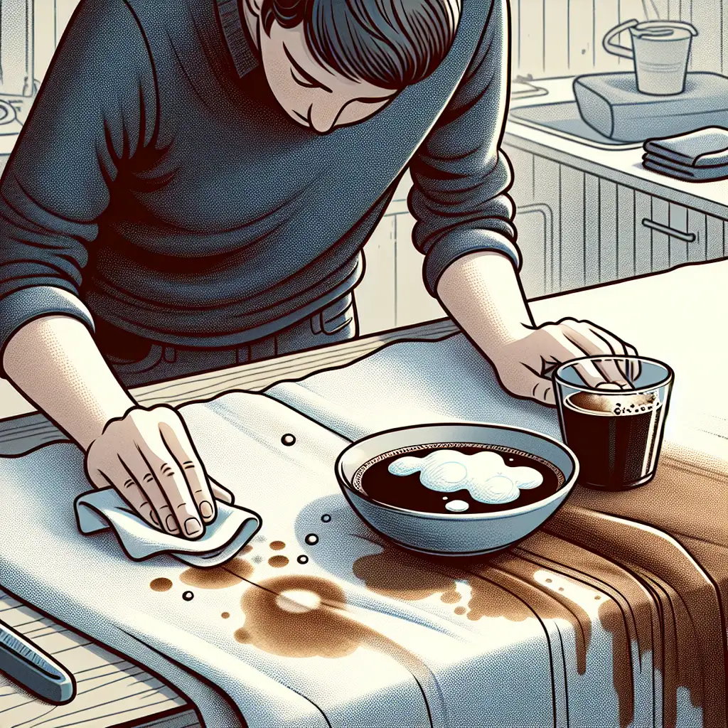 Hoe verwijder je koffievlekken met doekje en soda?