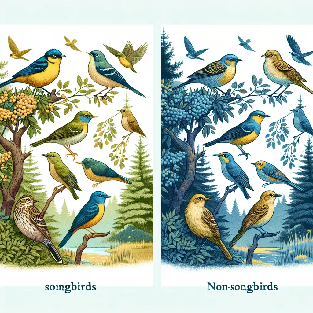 Wat is het verschil tussen zangvogels en niet-zangvogels?