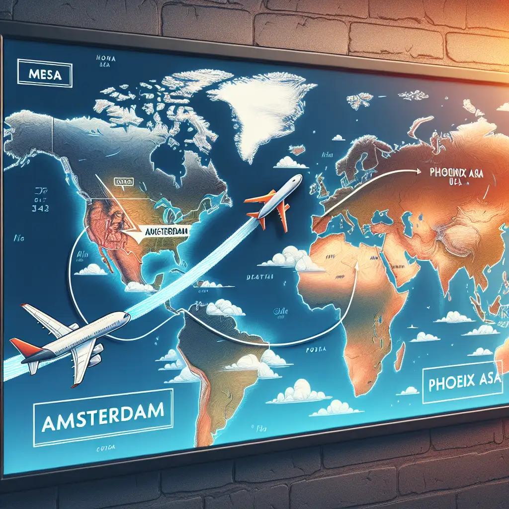 Hoe lang vlieg je van Amsterdam naar Mesa (Phoenix area)? Ontdek het!