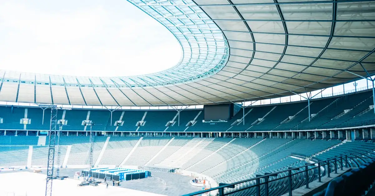 Waar ligt het Olympiastadion in Berlijn, Duitsland?