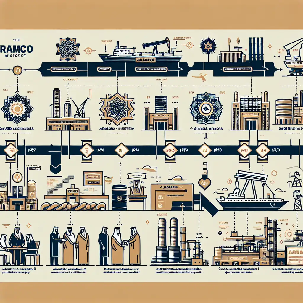 Wat is de geschiedenis van het merk Aramco in Saoedi-Arabië?