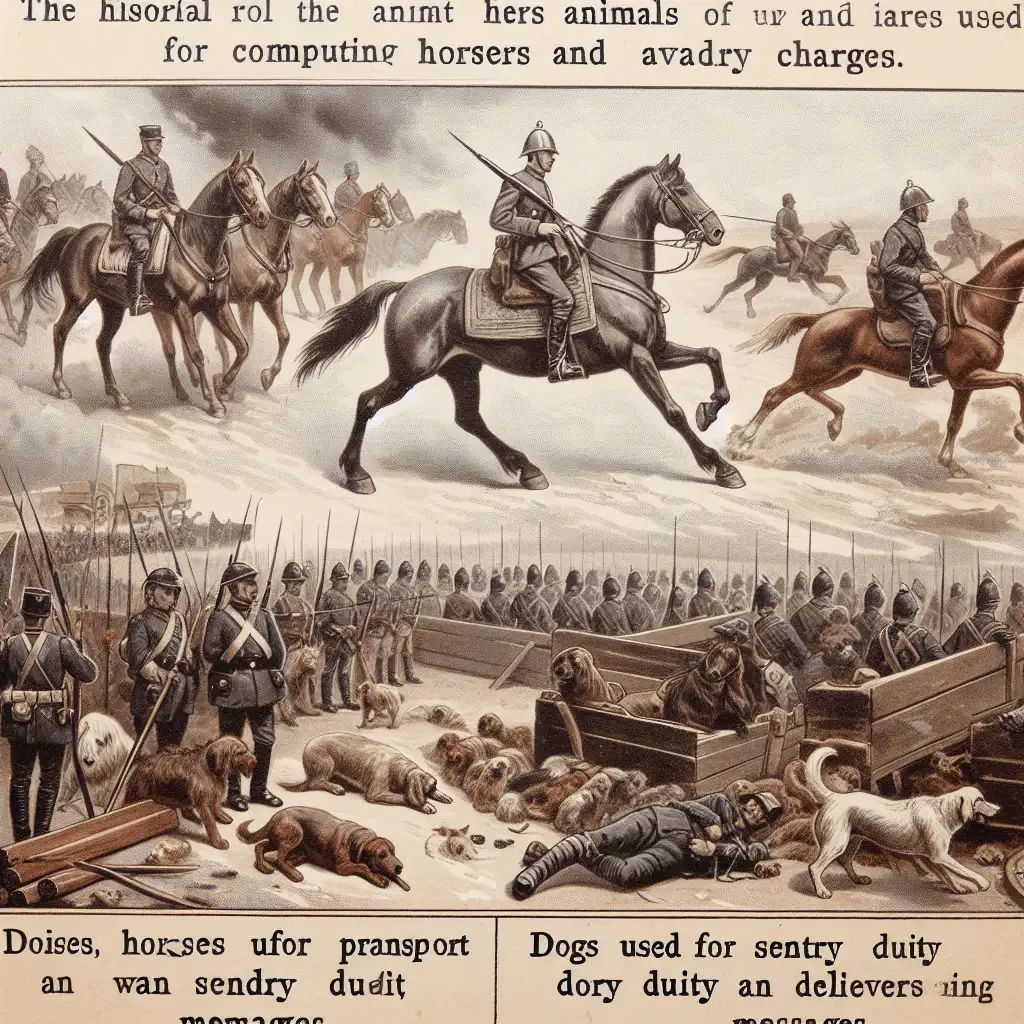 Wat was de rol van dieren zoals paarden en honden in oorlog?