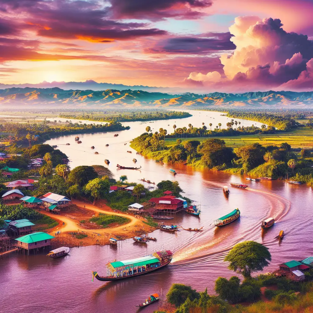 Welke rivier stroomt door Myanmar: de Irrawaddy?