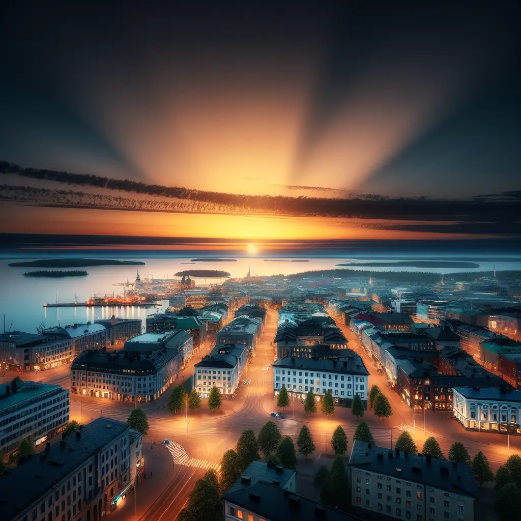 Welke stad in Finland staat bekend om de middernachtzon?