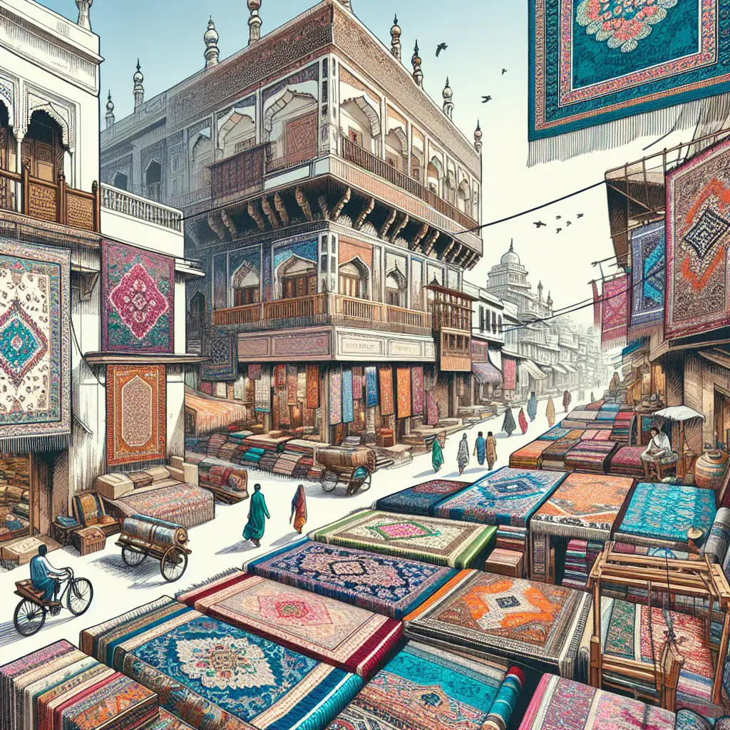 Welke stad in India staat bekend om tapijtproductie?