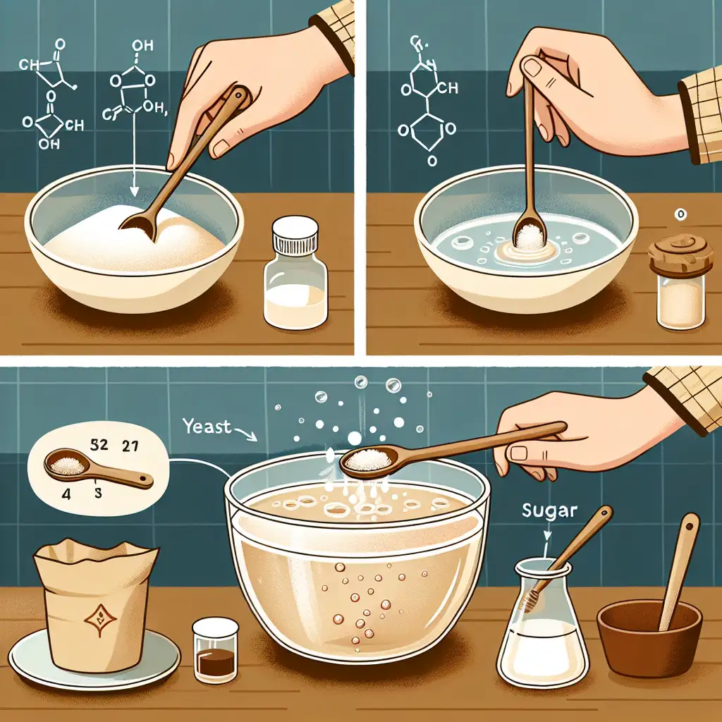 Hoe activeer je gist met suiker en warm water?