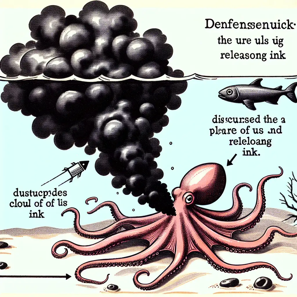Hoe gebruiken inktvissen inkt als verdedigingsmechanisme?