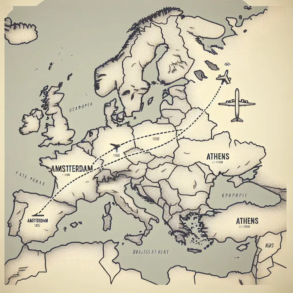 Hoe lang vlieg je van Amsterdam naar Athens International Airport (ATH)? Ontdek het hier!