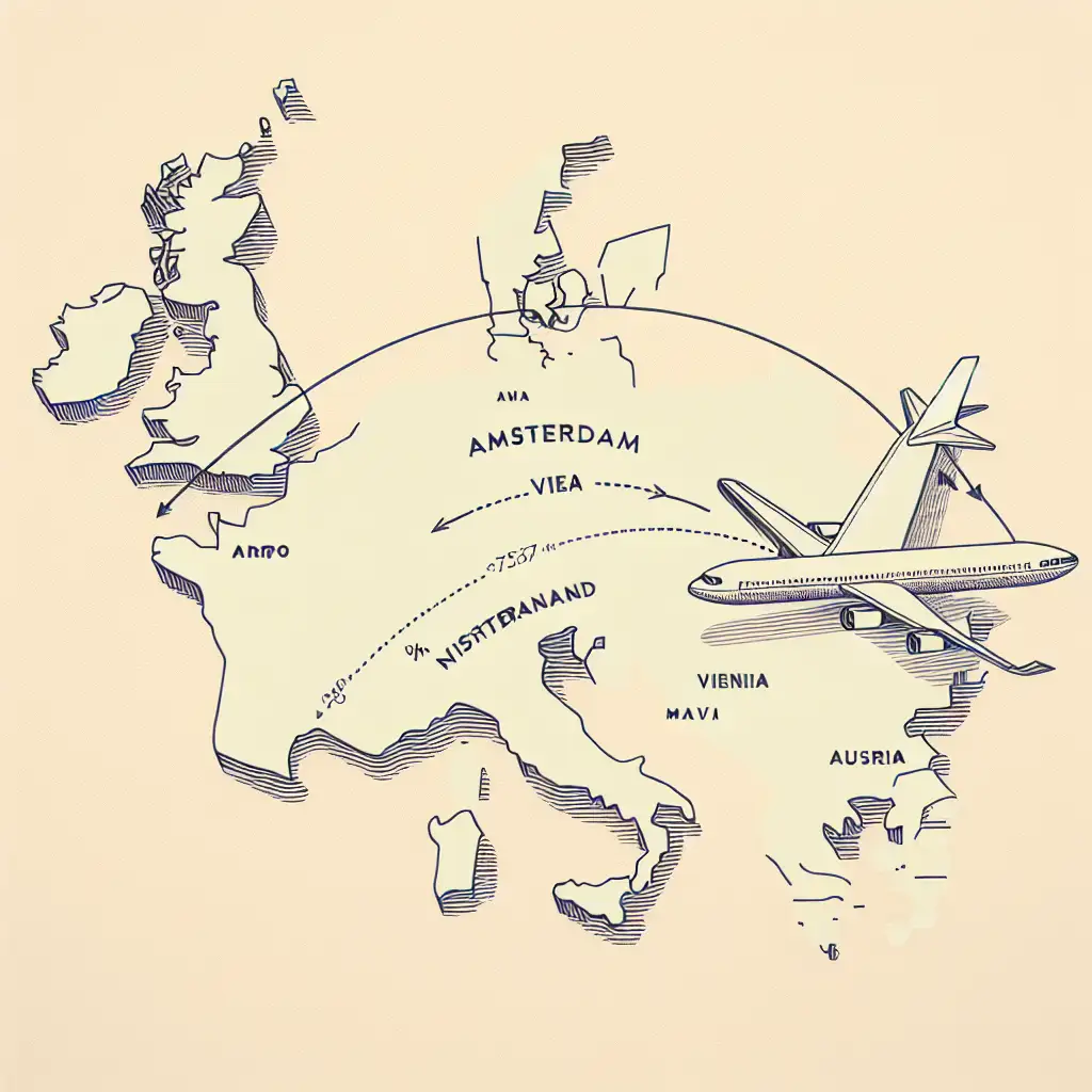 Hoe lang vlieg je van Amsterdam naar Vienna International Airport (VIE)? Ontdek de reistijd!